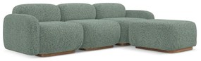 Világoszöld moduláris sarokkanapé (variálható sarok) Ailani – Makamii