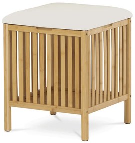 Tárolós Puff, Bambusz, Natúr. DR-B066 NAT
