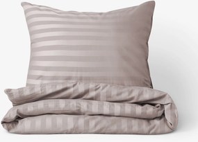 Goldea damaszt ágyneműhuzat - szürkésbarna csíkos 140 x 220 és 70 x 90 cm