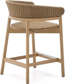 Natúr színű tömörfa kerti bárszék Arinella – Kave Home