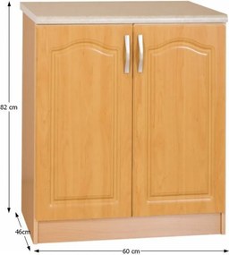 Konyha szekrény, éger, LORA MDF NEW KLASIK S60