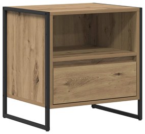 vidaXL Éjjeli asztal 2 pcs Művészi tölgy 50 x 39,5 x 50 cm Faanyag