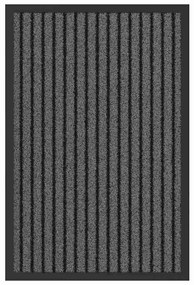 Ajtószőnyeg Fekete és Szürke 40 x 60 cm Polipropilén és PVC