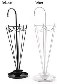 Esernyő formájú fém esernyőtartó, 22x22x65cm, fekete/fehér