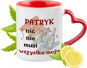 Patrik Piros Bögre Szív Alakú Füllel Ajándék