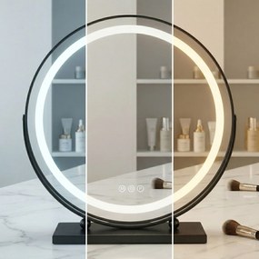 Rea Rea, LED SMINKTÜKÖR Fekete 50 cm, HOM-12022