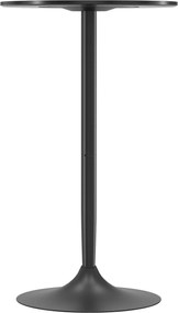 HOMCOM Bárasztal Bistro Asztal Ø60 x 102 cm Kerek Party Asztal Pult Asztal Nappaliba, Étkezőbe, Acél, Fekete | Aosom