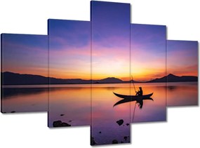 Vászonkép 100x70 Esti horgászat