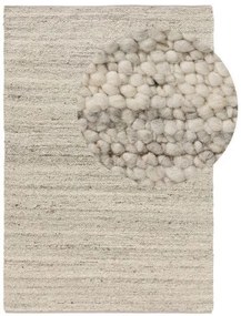 Finn Elefántcsont szürke gyapjú szőnyeg 100x150 cm