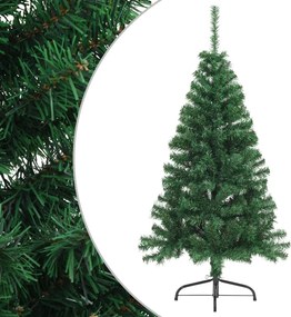 vidaXL zöld PVC fél műkarácsonyfa állvánnyal 120 cm
