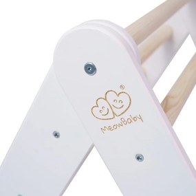 Fehér borovi fenyő pikler háromszög 60x60x60 cm Montessori – Meowbaby