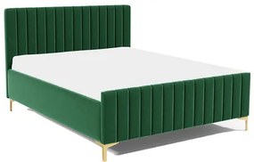 RUBY 25 STANDARD ágy 140x200 cm - arany lábak Zöld