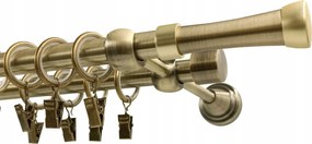 Függönykarnis dupla fém fi16 fantázia Arany Antik 320cm galvanizált