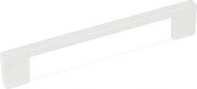 Bútorfogantyú Egyenes Vékony Fehér Fényes Fém 128 MM AR004