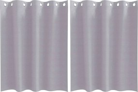 vidaXL Fekete Függöny Gyűrűkkel 2 pcs Fém Szürke 140 x 140 cm