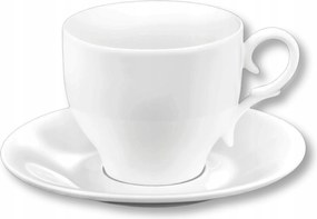 Kávéscsésze 220 ml csészealjjal Wilmax Fehér Porcelán
