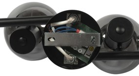 Okos mennyezeti lámpa fekete füstüveggel, 4 Wifi P45 - Vidro