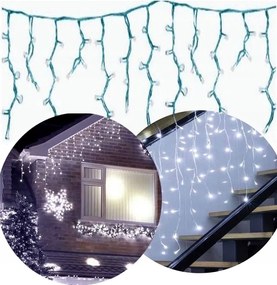 KarĂĄcsonyi Fagycsap Led FĂ©nyfĂŒzĂ©r 300 Led hideg fehĂ©r fĂ©nyƱ FĂŒggöny