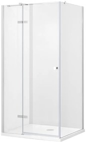 Besco Pixa zuhanykabin 90x90 cm négyzet króm fényes/átlátszó üveg PKL-90-195-C