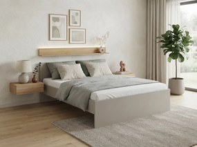 Ágy ELISA 180 x 200 cm, kasmírbézs Ágyrács: Léces ágyrács, Matrac: Coco Maxi 20 cm matrac