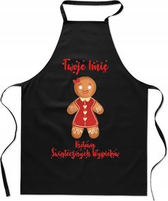 Karácsonyi konyhai kötény Az Ön neve A karácsonyi sütemények királynője