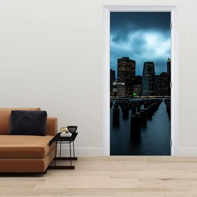 Fotótapéta ajtóra - New York-i felhőkarcolók kilátása (95x205cm)