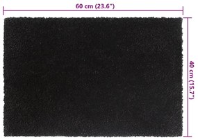 5 db fekete rojtos kókuszrost lábtörlő 40 x 60 cm