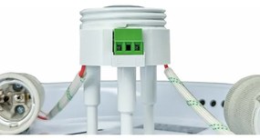 MANA mennyezeti lámpa mozgásérzékelővel 2xE27/40W/230V, Ø 30 cm, fehér