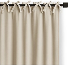 Krémszínű dimout (részleges sötétítő) függöny 140x250 cm Carli Tie – Restilo