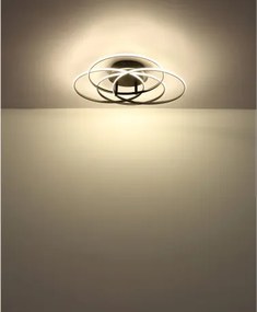 Globo 67355-55 Mennyezeti lámpa, fém fekete matt, alumínium fekete matt, műanyag fehér, forgatható, ø: 515mm, M: 114mm, tartozék: LED 55W 230V, 6650lm forrás, 3750lm kimenet, 4000K