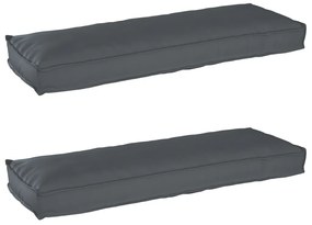 Raklap párna készlet 2 pcs Antracit 120 x 40 x 8 cm