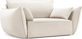 Bézs bársony fotel Vanda – Mazzini Sofas
