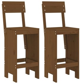 vidaXL 2 db mézbarna tömör fenyőfa ülőke 40x48,5x115,5 cm