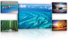 Vászonkép 135x50 Természet táj tenger naplemente harmónia modern