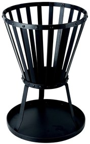 Hordozható fa tábortűz 50x35 cm fekete