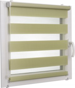 Roló Nappal és Éjszaka Beavatkozás Nélküli 38x150 cm Zöld Belső Méretre Készített