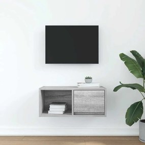 szürke sonoma színű szerelt fa TV-szekrény 60x31x25,5 cm