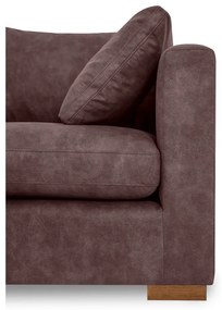 Sötétbarna bőrutánzat sarokkanapé (bal oldali) Hamburg – Scandic