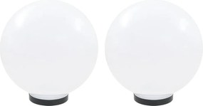 vidaXL 2 db LED gömblámpa 30 cm PMMA