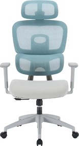 Irodai szék, neomint/világosszürke/szürke, teherbírás 150 kg, ERMEN