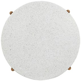 Terracina dohányzóasztal akác/terazzo, natúr ø84,5x38,5 cm