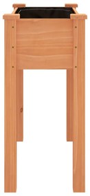 barna tömör fenyőfa kerti ültetőláda béléssel 71 x 37 x 76 cm