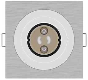 Beépített spotlámpák 6 db Négyzet alakú GU10 Ezüst 91x91 mm