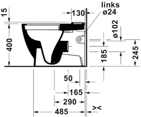 Duravit 20600900002 - D-CODE kombinált WC, kerámia/fényes fehér