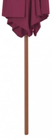 bordó kültéri napernyő farúddal 270 cm