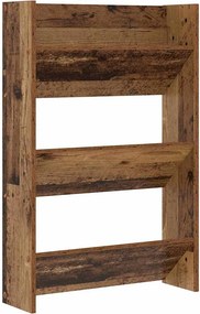 vidaXL Cipőszekrény polcokkal Öreg fa 60 x 18 x 90 cm Faanyag