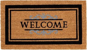 Lábtörlő otthonra lakásba öko kókusz cipő Welcome világos 70x40