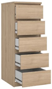 Natúr színű komód tölgyfa dekorral 40x111x50 cm Naia – Tvilum