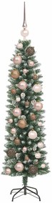 Mű Karcsú Karácsonyi Fa Zöld 120 cm PVC és műanyag
