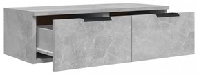betonszürke szerelt fa faliszekrény 68 x 30 x 20 cm